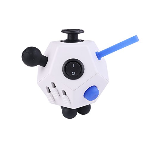 Hand Spinner Toy Anti-anxiety and Depression Stress Reducer Ultra Durable - Fidget Release Cube Toy Anxiety Stress Relief Stocking Stuffer for Children and Adults (White)
