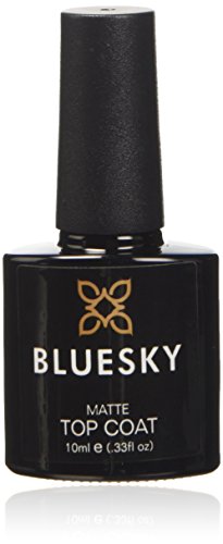 Bluesky Nail Polish UV Soak off Gel New Matte Top Coat, 1er Pack (1 x 10 ml)