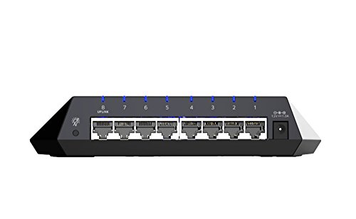 Netgear Nighthawk GS808E-100PES - Switch Gaming S8000  optimizado para Streaming y Juegos  8 Puertos Gigabit Ethernet   Color Negro - Enchufe Europeo