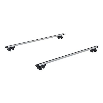 HOMCOM Barres de Toit Voiture Universel Porte-Bagage en Aluminium Verrouillable 135cm Argent
