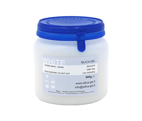 Silica gel blanco cristales de acoplamiento en Bote hermético de 500 o de 1000 gr-DMF y Cobalt free