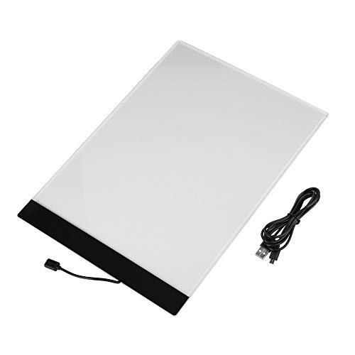 Preisvergleich Produktbild Ultradünne LED-Lichtbox-Box A4 Kopie Reißbrett Zeichnung Tracing Pad mit Helligkeit einstellbar für Kinder Studenten Künstler Art Tracing Malerei Zeichnung Animation Skizzieren(unberührbar, USB-Kabel)