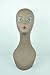 18" Tall PVC Plastic Female Mannequin Head Brown Color PV3