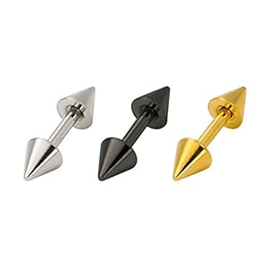 Daesar Stainless Steel Earrings for Women/Men Earring 3MM Punk Screwback Earrings Hypoallergenic