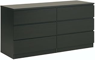 Parisot 5662CO6T Commode chambre &agrave; coucher - Home Commode 6T Caf&eacute; Bois