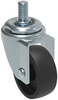Schioppa L10 Series, GLEFD 210 NPP, Swivel Caster, 2" (50 mm) Non-Marking Polypropylene Wheel, 70 lbs, 10 mm Diameter x 25 mm Length Threaded Stem