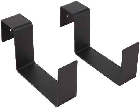 MIDE Products 13FBB-2 Aluminum Flower Box Holders Pair, Black