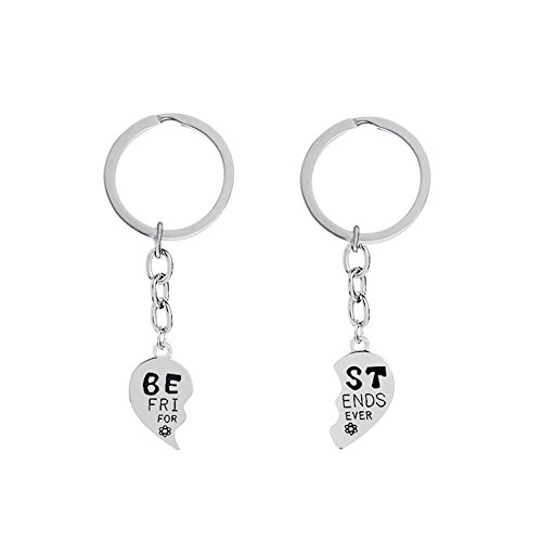 Preisvergleich Produktbild Dosige Schlüsselhalter Schlüsselanhänger Schlüsselring Edelstahl Schlüsselbund Beschriftung Best Friend Forever Schlüsselkette Key Ring für Beutel-Kette Auto-Anhänger 1.5*2.9CM