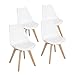 Produktbild XDLUK Küchenstühle Set Von 4 Modernen Esstisch Gepolsterten Lounge-Stuhl Für Empfangszimmer Schlafzimmer, Weiß