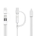 Produktbild MoKo Apple Pencil Stift Kappehalter - Premium soft Silikon Schutzkappe/ Schreibfeder-Abdeckung/ Halterung / mit Spitzen Ersatzspitzen Halter für Apple iPad Pro Pencil, Götterspeise Transparent
