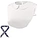 Produktbild Jonifor Frauen Kragen, Damen Kragen Puppe Chiffon Abnehmbare Hälfte Shirt Bluse in Baumwolle, Fashion Doll Kragen Elegante Damenhalb Fake Hemd Bluse weiß