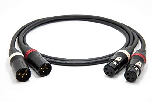 Mogami 2534 Quad Stereo Paar (L,R) Audio Kabel | Neutrik Gold XLR female - XLR male | HiFi, 2,0 m