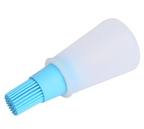 ODN Grill Öl Flasche Bürsten Werkzeug Hitzebeständiges Silikon BBQ Reinigung Basting Öl Pinsel Barbecue Kochen (Blau)