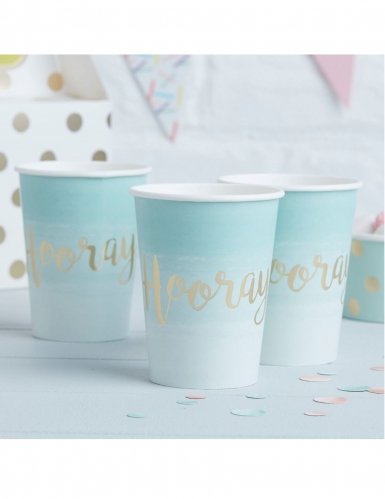 Pick and Mix – Mint & Gold Foiled Hooray Paper Cups - 2
