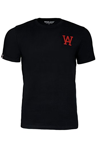 WOLDO Athletic I T-Shirt Herren I Rundhals-Ausschnitt I 100% Baumwolle I Kurzarm I Regular-Fit I T Shirt I Schwarz I M WOLDO Athletic I T-Shirt Herren I Rundhals-Ausschnitt I 100% Baumwolle I Kurzarm I Regular-Fit I T Shirt I Schwarz I M