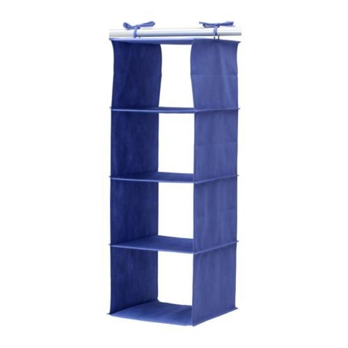 IKEA Hängeaufbewahrung JÄLL, Blau (84cm / 4 Fächer)
