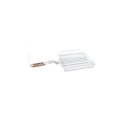 examen AC-Déco Grille Panier pour Barbecue - 34 x 31 cm - Métal chromé