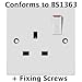 Produktbild Single Switched Socket Wall 1 Gang Plug Electric 13 Amp White Conforms BS1363 by Unknown