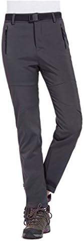 Geval Women's Outdoor Windproof Waterproof Softshell Fleece Snow pants (M,Grey)