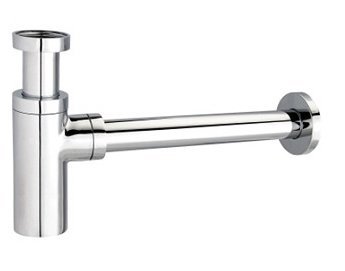 Grünblatt Design Siphon Geruchverschluss aus Messing verchromt