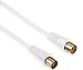 Produktbild Hama 1,5m Antennen-Kabel 85db Koaxial-Kabel Koax-Kabel weiß für HD TV LED LCD