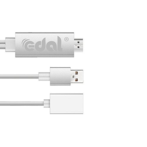 Crysle Blitz auf HDMI Adapter, Blitz Digital AV auf HDMI Kabel Stecker für iPhone 7 7 Plus 6s 6s Plus 6 6 Plus 5 5c 5s SE, iPad Air / Mini / Pro, SAMSUNG: S5, S6, HINWEIS 4, HINWEIS 5, HINWEIS 7 HUAWEI P8, P9 ( Weiß) - 2