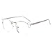 Produktbild Forepin® Männer Frauen Klassische Retro Runde Brille Streberbrille Brillenfassung mit Klar Linsen - Stil 8