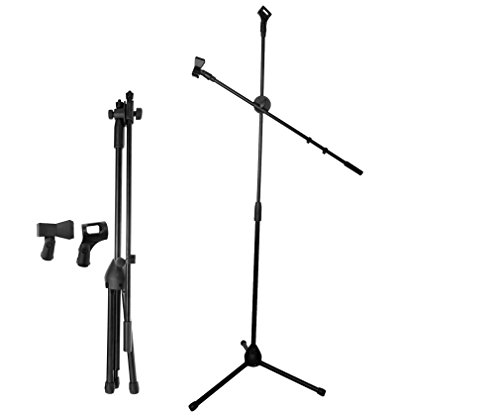 Preisvergleich Produktbild Mikrofonständer Ständer Stativ Schwenkarm Mikro Halter + 2 Klemme