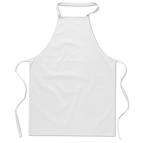 100 % Baumwolle Unisex Plain Köche Küchenschürze, Catering, Kochen BBQ Koch - verschiedenen Farben (weiß)
