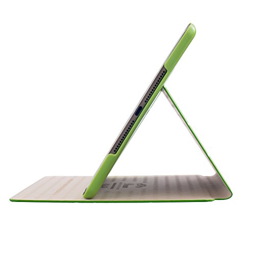 iPad Mini 4 Hülle, Deenor Colour Series Premium PU Leder Ultra Slim Light Weight Auto aufwachen / Schlaf Funktion Schutzhülle Hülle für Apple iPad Mini 4, Free: Screen Protector + Stylus Pen + Cleaning Cloth. (Green circles) - 9