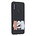 Produktbild Shinyzone Schön Muster Cartoon Hülle für Xiaomi Redmi 6 Pro,Xiaomi Mi A2 Lite Hülle Matt Silikon Handyhülle,Schwarz Dünn Weich TPU Flexible Stoßfeste Schutzhülle-Bär