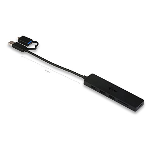 i-tec U3CR3HUB USB 3.0 Slim HUB 3-Port mit Speicherkartenlesegerät und OTG Adapter schwarz - 3