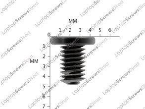10 Pack of Black Zinc Laptop Machine Screw size M2.5x4MM PM2.5X4.0 by LaptopScrewsDirect
