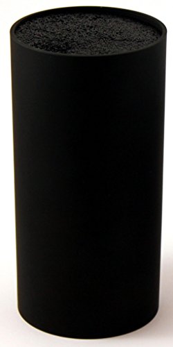 Messerblock Messerhalter Messerständer mit Borsteneinsatz aus Kunststoff H: 22,5 cm (Schwarz) - 2
