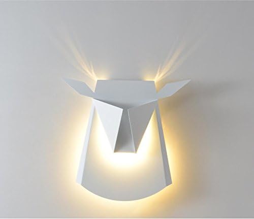 DLpf Creative Iron Art Wall Lamp Bedroom Bedside Lamp Led Tauren Corridor Corridor Staircase Decorative Lamp Large Number White