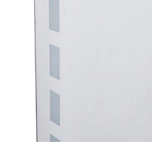 homcom 5156-0167 Badspiegel, Metall, silber, 80 x 60 x 4 cm
