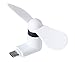 Price comparison product image MyGadget Mini Cooling Fan with USB Type C Connection (OTG) - Two Leaves Cooler for Android Mobile Phones, Smartphones as Galaxy S8, HTC, LG etc. - White