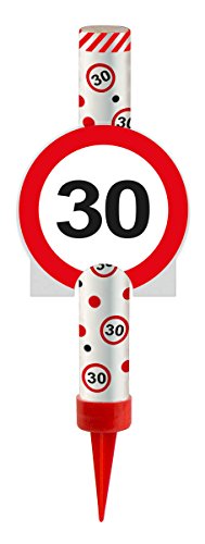 Tischfeuerwerk 30 ┃ Verkehrsschild Design ┃ Party Fontäne ┃ Deko für Geburtstag ┃