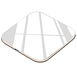 ELEGANTES DESIGN & TOLLE GESCHENKIDEE: Sein dezentes Design macht sich gut in jedem Raum und da es keinen Lüfter hat, funktioniert es geräuschlos. Mit einer Dicke von 4.5mm und ausgestattet mit separatem USB Tpye C Ladekabel, perfekt portable ultradünnes Ladepad für Heim- und Bürobereich, platzsparend, dann halten Sie Ihren Desktop ordentlich und organisiert. Oberfläche aus Glas und Aluminium macht dies Wireless Ladegerät klasse und edel. Ein praktisches Geschenk zum Fest und Geburtstag