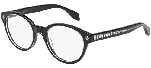 Price comparison product image Alexander McQueen - AM0028O,  Round,  acetate,  women,  BLACK(001)