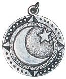 Heulsaf Y Gaeaf - 10 December to 31 December - Moon to Invoke Charisma - Celtic Birth Charm in Antiqued Sterling Silver