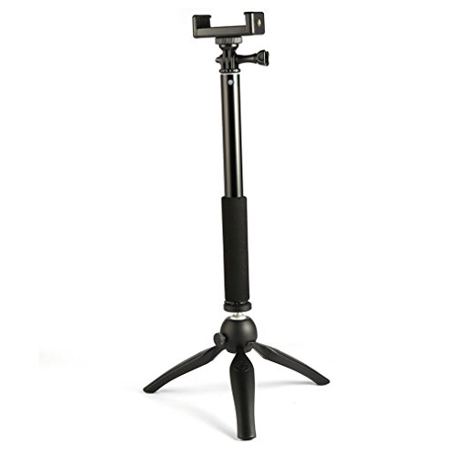 YKS-Bluetooth-Selfie-Stick-Tripod-with-Remote-for-iPhone-6-6s-7-7plus-Android-Samsung-Galaxy-Wireless-Compact-Extendable-Monopod-Black