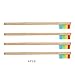 Produktbild Lorsoul 4PCS / Set Rainbow Color Bambusgriff Zahnbürsten, weiche Kinder Umweltfreundlich Zahnbürste Zahnpflege