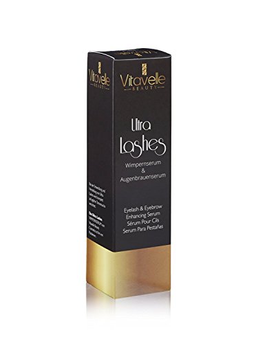 Wimpernserum & Augenbrauenserum mit Prostaglandine | Lash Booster | Serum für Wimpernverlängerung und Wimpern-Volumen | Vitavelle ULTRA LASHES | 8 ml - 8