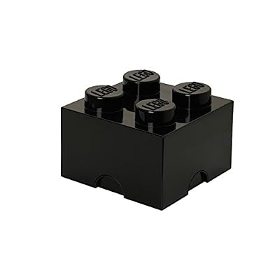 LEGO Room Copenhagen RC40031733 Lego Boîte de Rangement 4 Briques Plastique Noir 45 x 35 x 25 cm