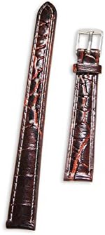 Enez Leather (PU) Leather Bracelet Width: 12 mm Ersatzarmband Brown T130