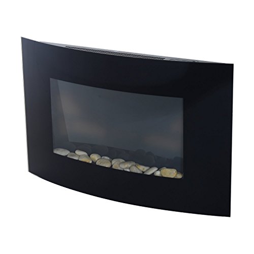 Homcom Elektrokamin Kamin Kaminofen Elektrischer LED Kies (88 x 13 x 56 cm) - 2