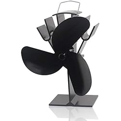TOMERSUN Ventilateur à poêle alimenté par la chaleur, avec 3 lames pour cheminée / poêle à bois.