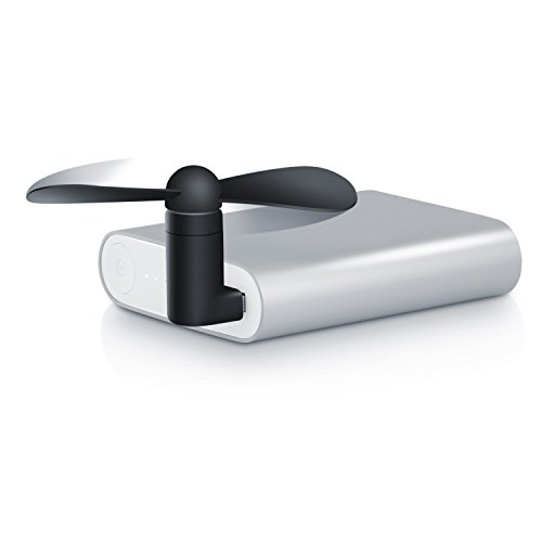 CSL – USB / micro USB Ventilator für Smartphone | für Handy, Smartphone, Powerbank etc. mit USB / micro USB anschluss | portabel & kompakt | schwarz - 2