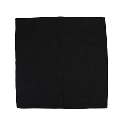 Uni Schwarz Baumwolle Bandana Kopftuch